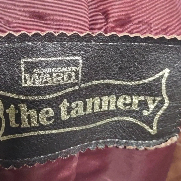 Montgomery Ward The Tannery Leather Coat Cowgirl Western Vintage - Picture 9 of 9